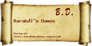 Barabás Damos névjegykártya